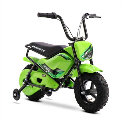 FunBikes MB 43cm Motorbike 250w Green Electric Kids Monkey Bike