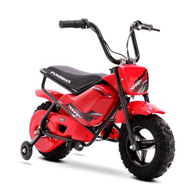 FunBikes MB 43cm Motorbike 250w Red Electric Kids Monkey Bike