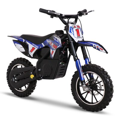 FunBikes MXR 550w Lithium Electric Motorbike 61cm Blue/Black Kids Dirt Bike
