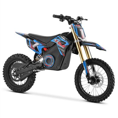 FunBikes MXR 1500w 48v Lithium Electric Motorbike 14/12 68cm Blue Kids Dirt Bike