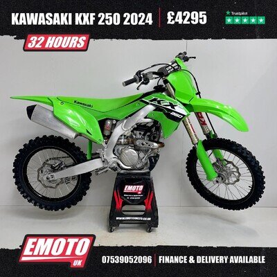 KAWASAKI KXF 250 2024 Motocross Bike 250cc 32 Hours @EmotoUK - Finance Available