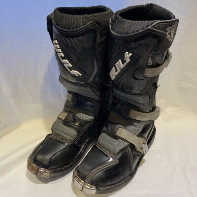 Wulfsport Wild Black Kids MX Motocross Motorcycle Off Road Boots EU 35 UK 2.5
