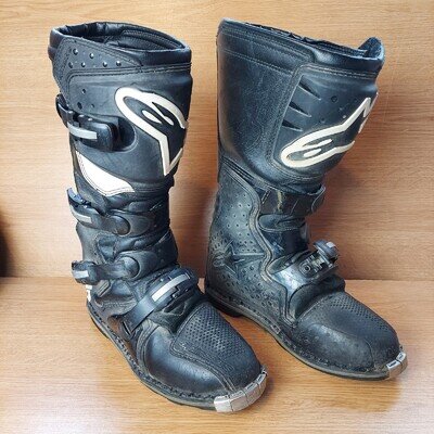 *DAMAGED* Alpinestars Tech 3 All Terrain Motocross Boots UK Size 9, READ DESC.