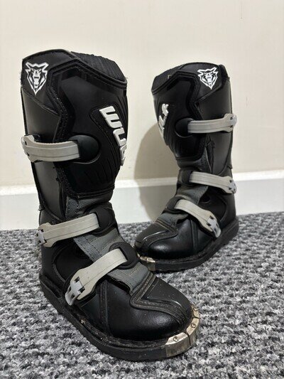 WULFSPORT Motocross MX Motor Cross Boots Kids Childs Youth. UK 11.5 - EU 30
