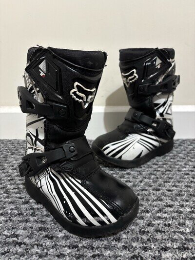 FOX COMP 5k PeeWee Youth Kids Child’s Motocross MX Boots - UK 10, EU 29