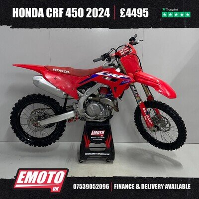 HONDA CRF 450 2024 Motocross Bike 450cc Low Hrs @EmotoUK - Finance Available