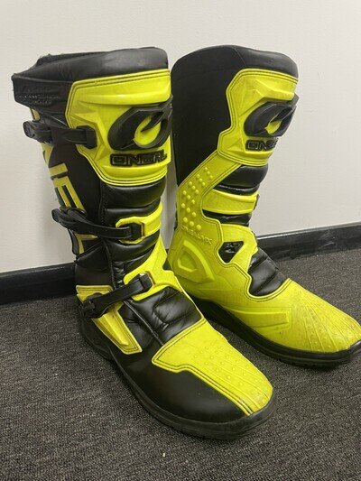 ONEAL RSX MOTOCROSS BOOTS BLACK NEON YELLOW MX OFF ROAD/ENDURO UK 13 EU48 MOTOX
