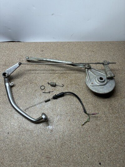 75 Honda CB125 CB125S rear brake plate hub drum Arm Foot Pedal Lever Rod Spring