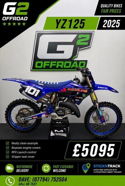 DEPOSIT TAKEN YAMAHA YZ 125 2025 UK DELIVERY RING DAVE 07794752504