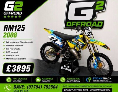 SUZUKI RM 125 2008 EXCELLENT CONDITION PX YZ RM DELIVERY RING DAVE 07794752504