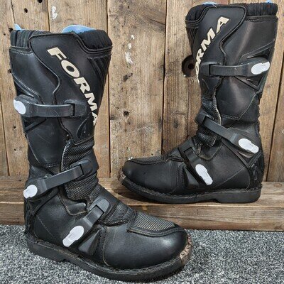 Forma Motocross Boots Size 39 UK 6 Black Off Road Motorbike MX Enduro Boots