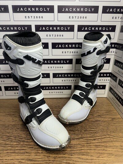 Wulfsport Track Star White MX Motocross Boots Men's Size EU48 | UK 13 | US 14