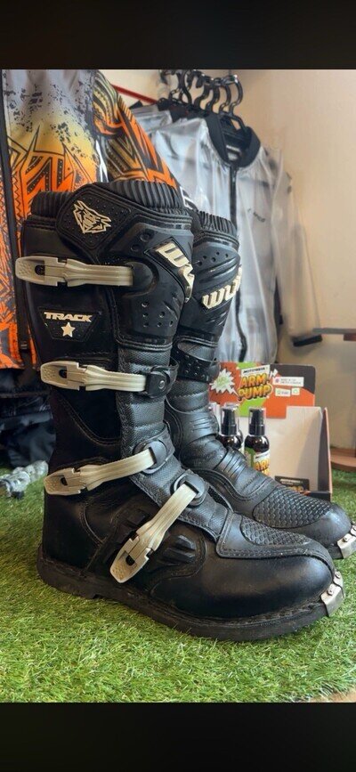 Wulfsport Trackstar Motocross Boots Off Road Motorcross Quad MX Adult Track Boot