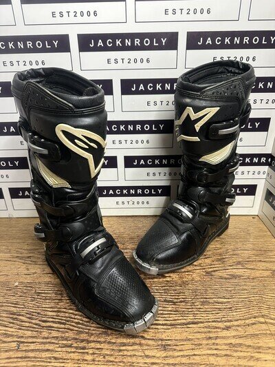 Alpinestars Tech 3 Motocross MX Black Boots Off Road Size UK 9 - US 10 - EU 44.5
