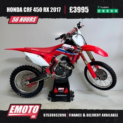 HONDA CRF 450 RX 2017 Motocross Bike 450cc 56 Hrs @EmotoUK - Finance Available