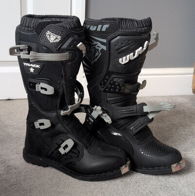 WULF Motocross MX Boots. Black. Adult UK Size 9. Brand New. Never Worn.