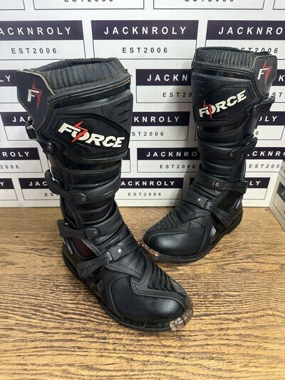 Force F Adults MX Motocross Enduro Off Road Black Boots UK 10 - US 11 - EU 45