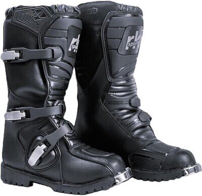 KIDS MOTORCYCLE OFF ROAD NEW MOTOCROSS MX BLACK LEATHER BOOTS