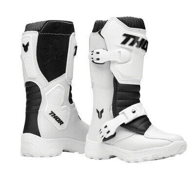 Thor Blitz XR Mini Kids Motocross Boots White Youth