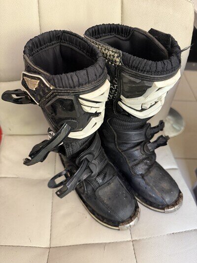 Youth Motocross Boots Size 1 Kids MX Fly Racing KTM PW CRF 50