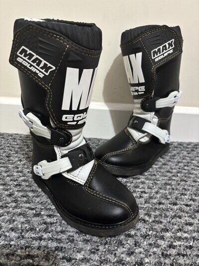 MAX EQUIPE Kids Child’s Youth Motocross MX Motor Cross Boots. UK 11 - EU 29