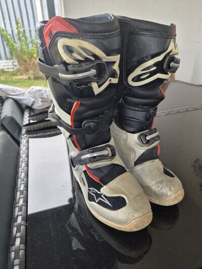 Alpinestars Tech 7 Uk4 Us5 Motocross Boots Mx Off Road Great Used Condition