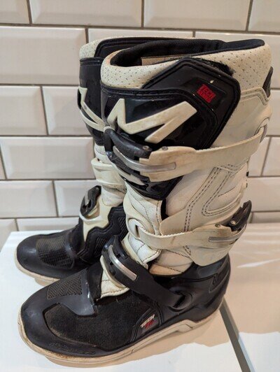 Alpinestars Tech 7S Youth MX Boots Black White Motocross Off-Road Quad