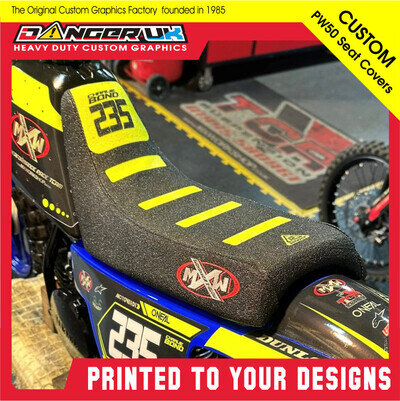 YAMAHA PW50 MOTOCROSS SEAT COVER DuraGrip GRIPPER Custom