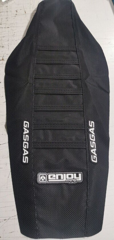 Gas Gas MC MCF EC ECF 2024 Ribbed Gripper Seat Cover All Black Motocross