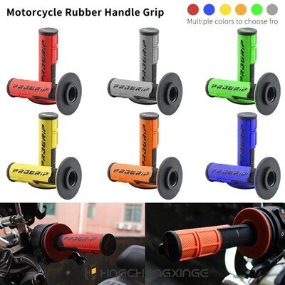 Pro Grip Progrip 801 Grips Flo Yellow Black Motocross Half Waffle Soft Density