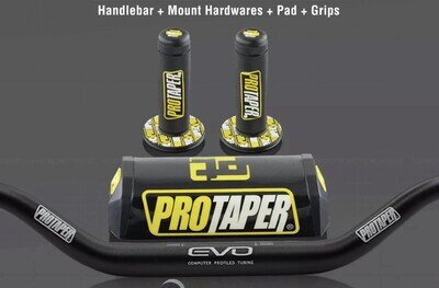 Pro Taper Motocross Enduro Handlebars, Grips, Pad And Clamps long Bars FATBAR