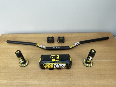 Pro Taper Motocross Enduro Handlebars, Grips, Pad And Clamps Long Bars FATBAR