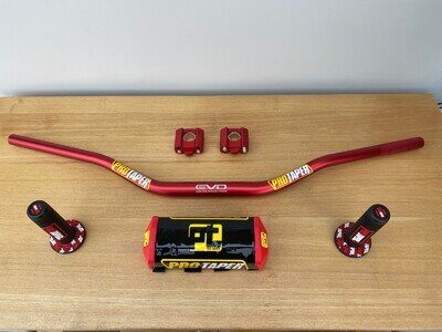 Pro Taper Motocross Enduro Handlebars, Grips, Pad And Clamps Long Bars FATBAR