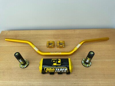 Pro Taper Motocross Enduro Handlebars, Grips, Pad And Clamps Long Bars FATBAR