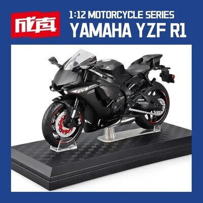 CCA 1:12 Yamaha YZF-R1 Alloy Motocross Licensed Motorcycle Model Toy Car