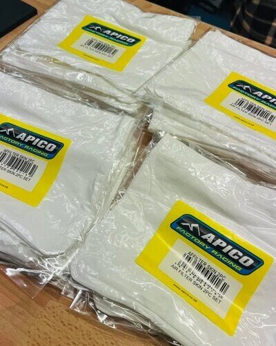 APICO MOTOCROSS AIR FILTER SKIN PACK OF 2 SERVICE WORKSHOP