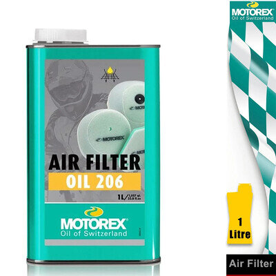 MOTOREX Motorcycle Foam Air Filter Oil 206 1 Litre - High Adhesion, Optimal Air