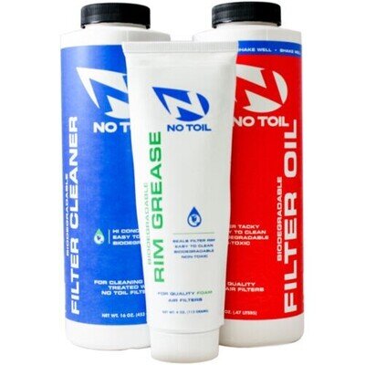 No Toil Triple Pack Air Filter Oil Cleaner Rim Grease Motocross Off Road MX Bike