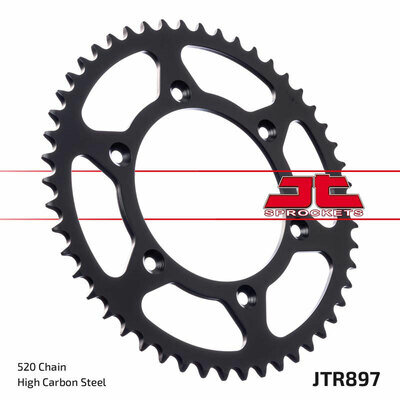 KTM SX SXF EXC 125 150 250 350 450 53T Steel Rear sprocket black motocross JT