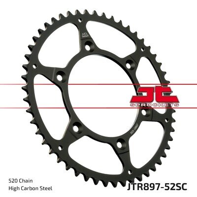 KTM SX SXF EXC 125 150 250 350 450 52T Steel Rear sprocket black motocross JT