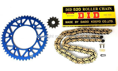 DID Chain & Sprocket Kit for YAMAHA YZF250 2002 - 2024 Motocross 13 T / 50 T