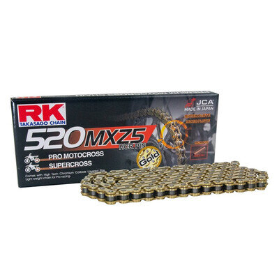 RK 520 MXZ5 Chain Heavy Duty Gold MX Race Motocross Supercross RK 520 MX Chains