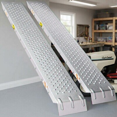 Robust 2-Piece Steel Ramps - 400kg Load Capacity for Motorbike, ATV & Wheelchair