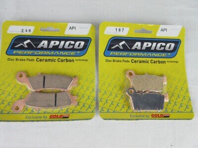 Yamaha YZ125 08-25 front & rear brake pads 248 187 apico motocross