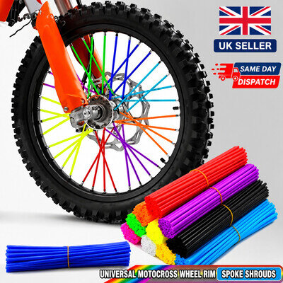 Wheel Spoke Wraps Kit Rims Skins Covers Guard Protector Motocross Pit Dirt Bike