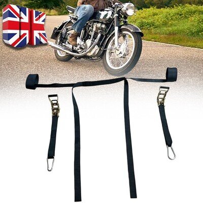 Motorcycle Handle Bar Tie Down Ratchet Straps Transit Motorbike Motocross Bikes~