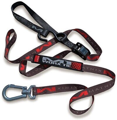 Matrix M10 Worx Black Tie Downs MX Motocross Soft Loop Heavy Duty Bike Straps