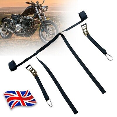 Motorcycle Handlebar Tie down Ratchet Straps Transit Motorbike Motocross MX Bike
