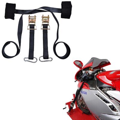 Motorcycle Handle Bar Tie Down Ratchet Straps Transit Motorbike Motocross BikeIt