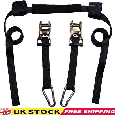 Motorcycle Handlebar Tiedown Ratchet Straps Transit Motorbike Motocross MX Bike
